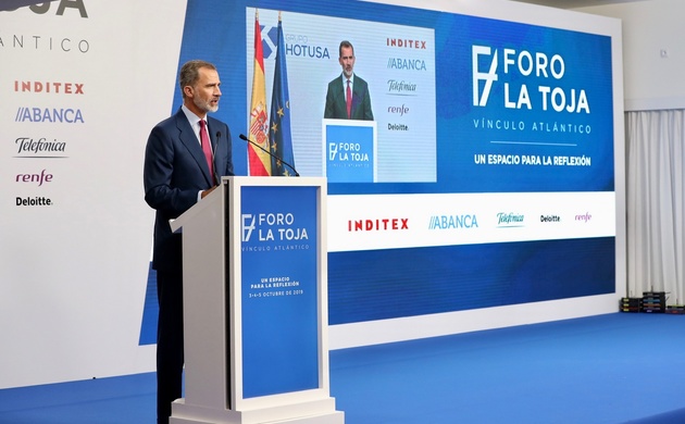 Su Majestad el Rey durante su intervención
